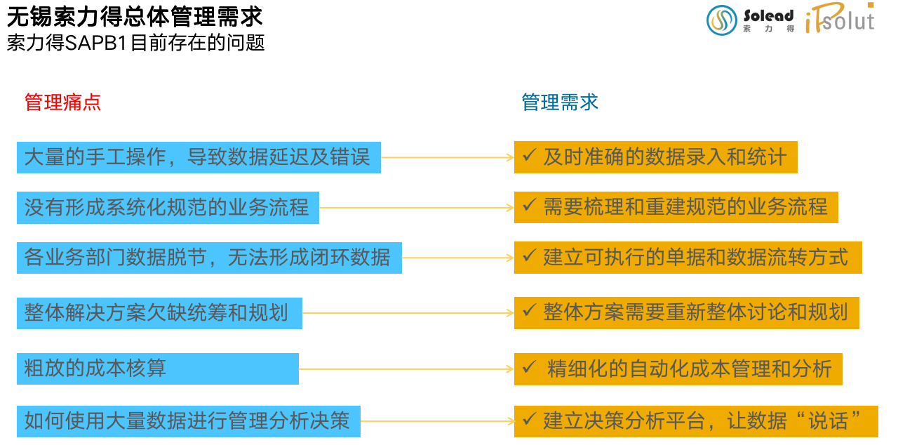 索力得SAP新材料ERP系統(tǒng)總體需求